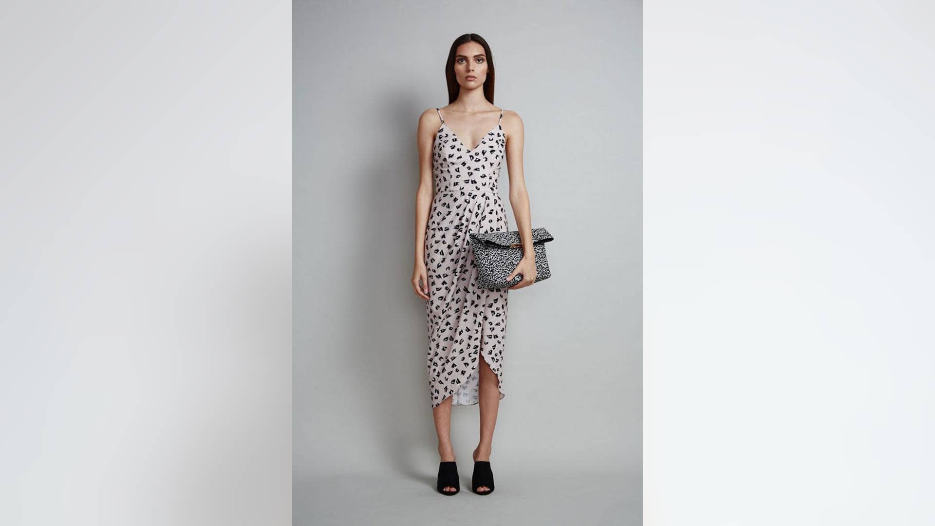 Landmark Cocktail Draped Midi Dress