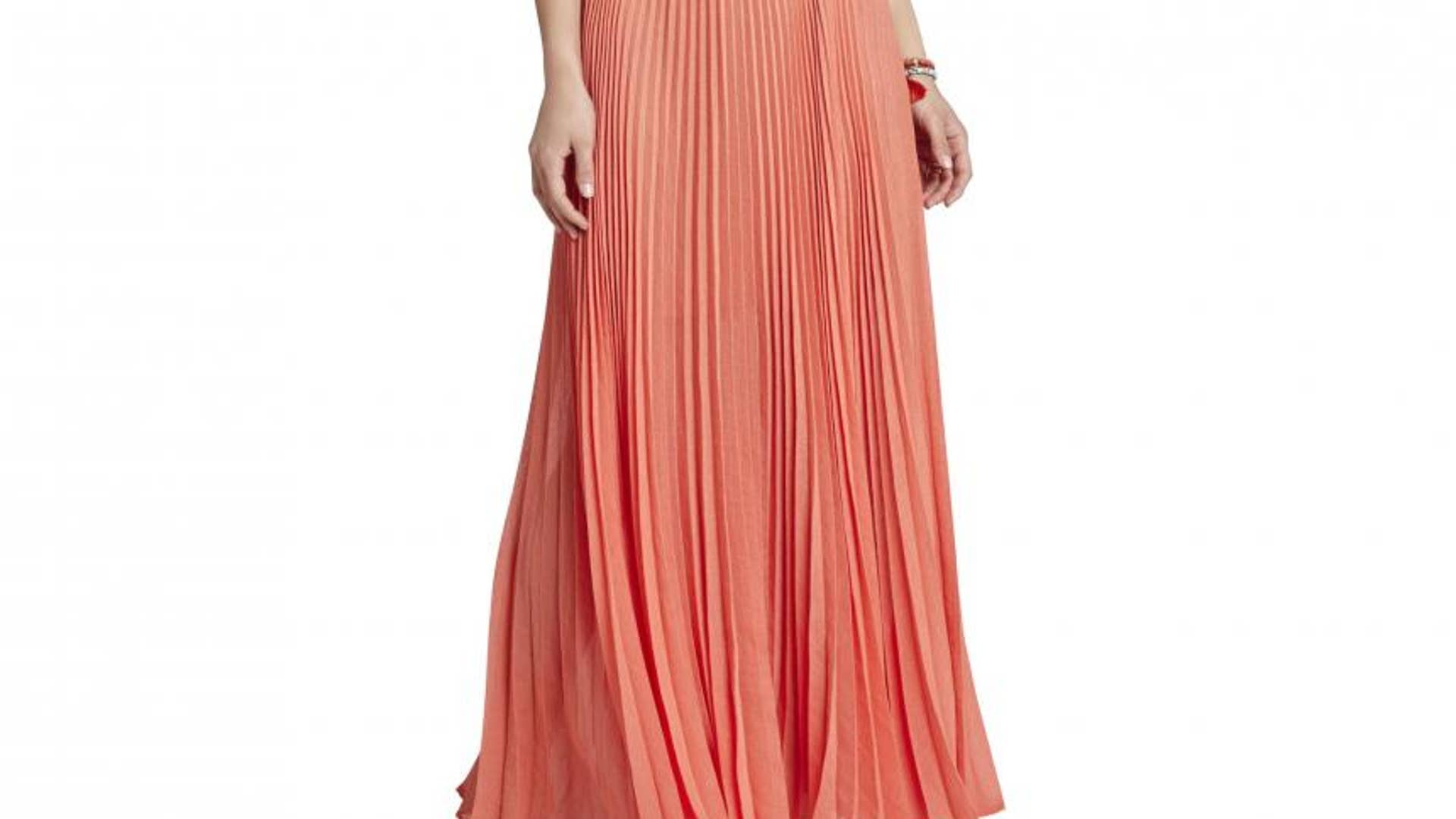 BCBG Max Azria Estel Sunburst-Pleated Maxi Skirt