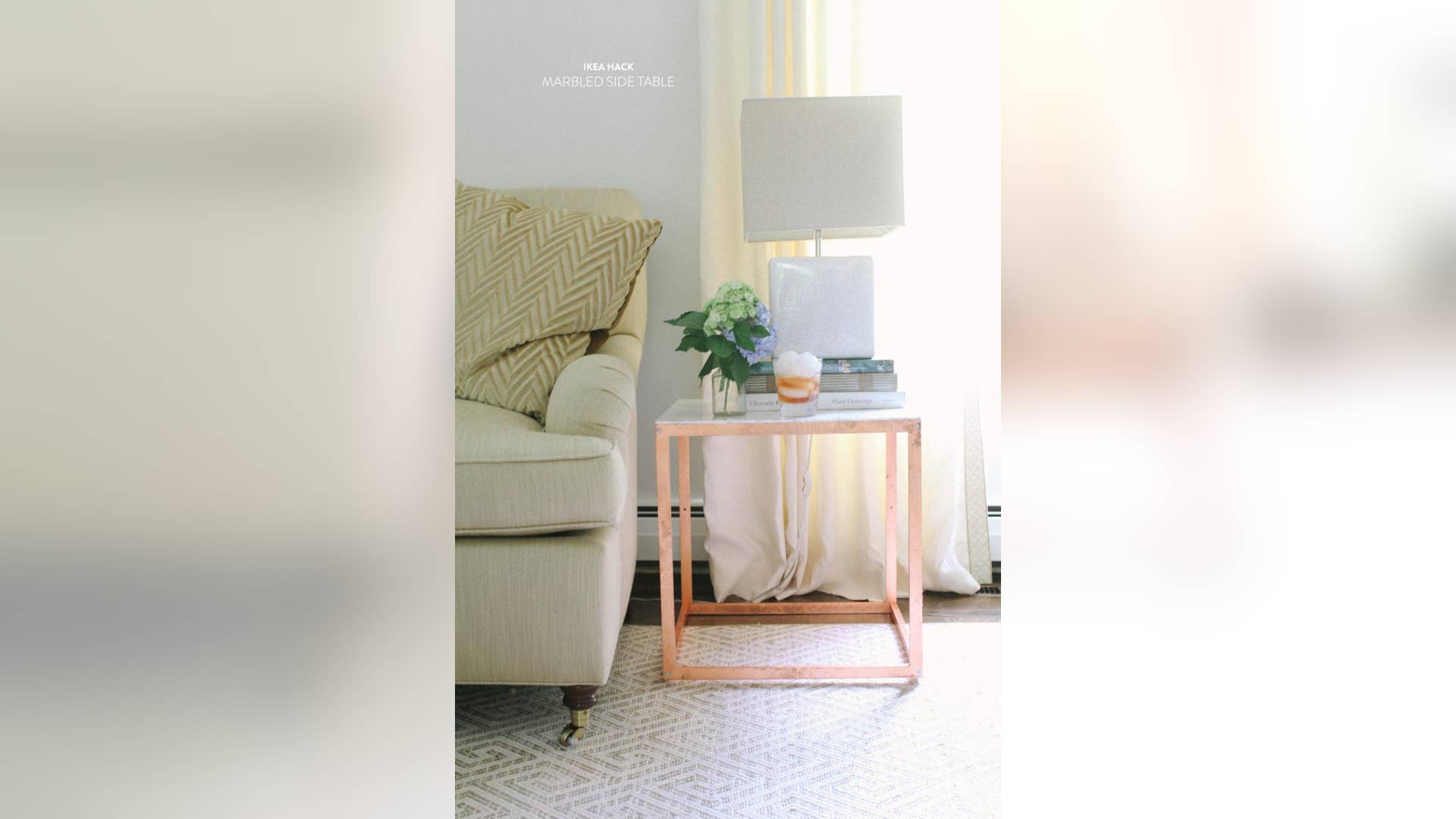 Copper and Marble IKEA Side Table Hack