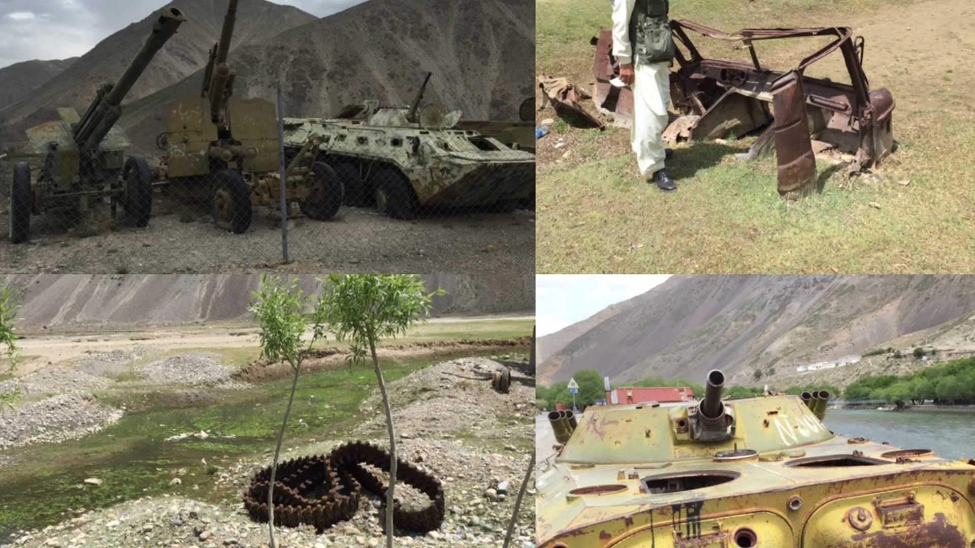 Testament to this fighting can been seen in the many bombed out shells of Soviet tanks and armored vehicles littering the valley floor