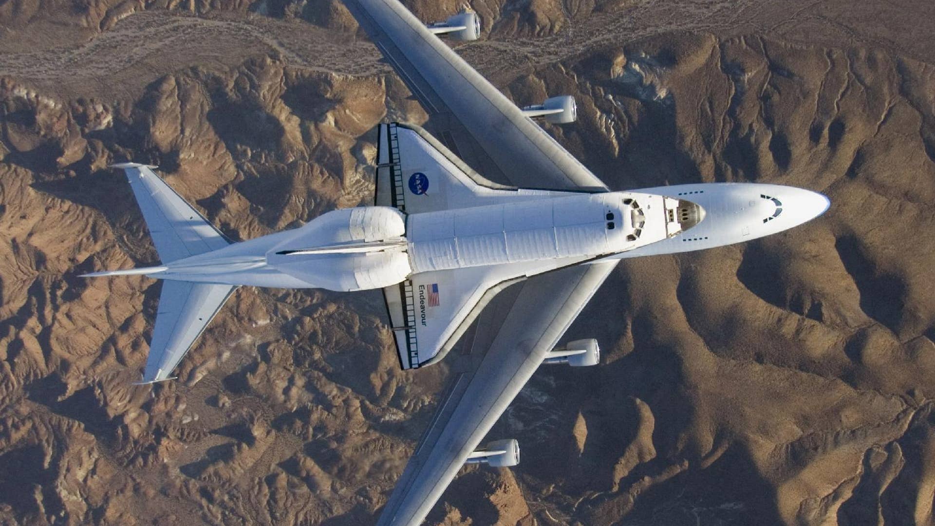 Shuttle Over the Mojave Desert