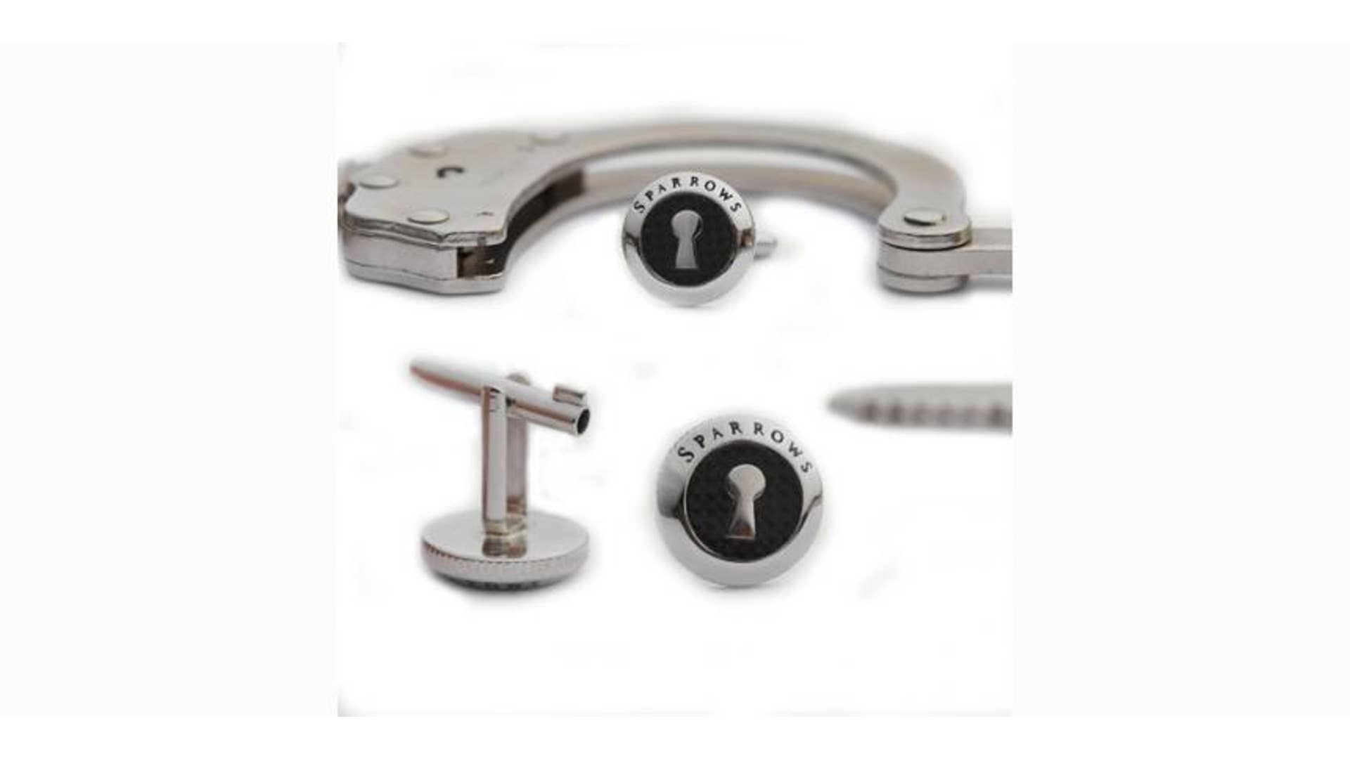 These dual-purpose cufflinks look great with a dress shirt, and they also have a handcuff key integrated into the design. Perfect for the James Bond in your life, or the man who thinks he is.
Available at Sparrows, $59