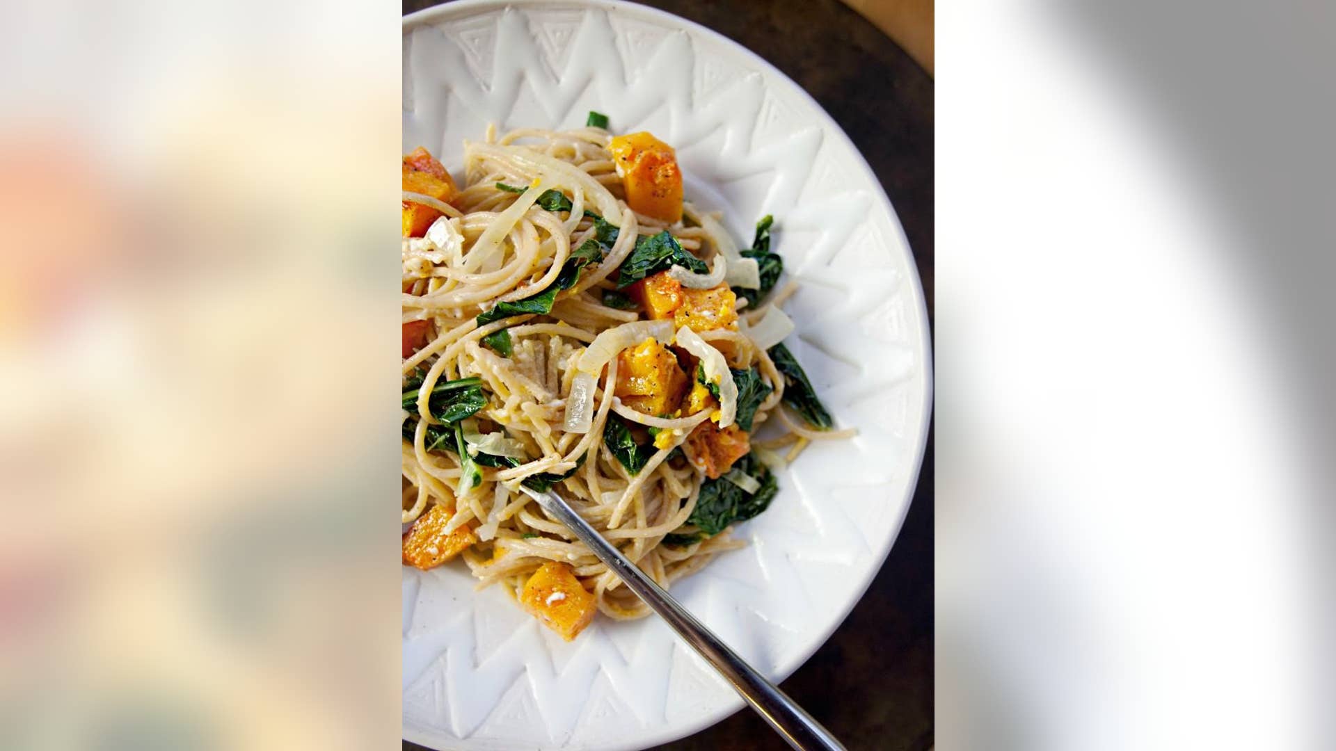 Creamy Pasta with Roasted Squash and Kale