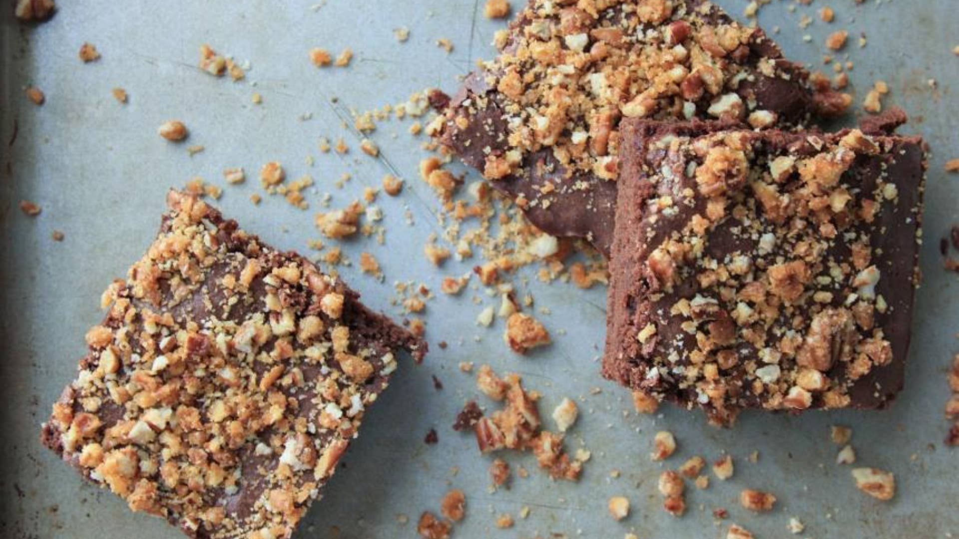 Sriracha Pecan Brittle Brownies