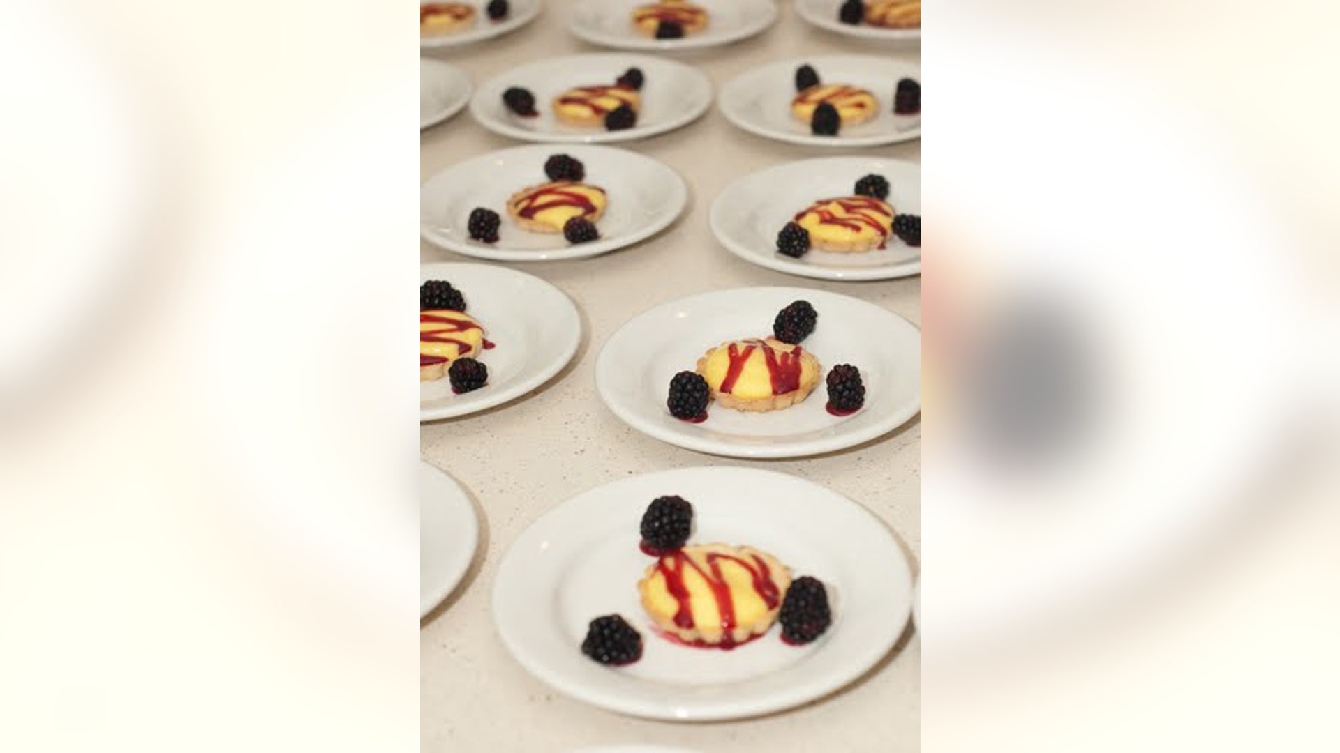 Lavender Crusted Lemon Tartlet with Fresh Blackberries