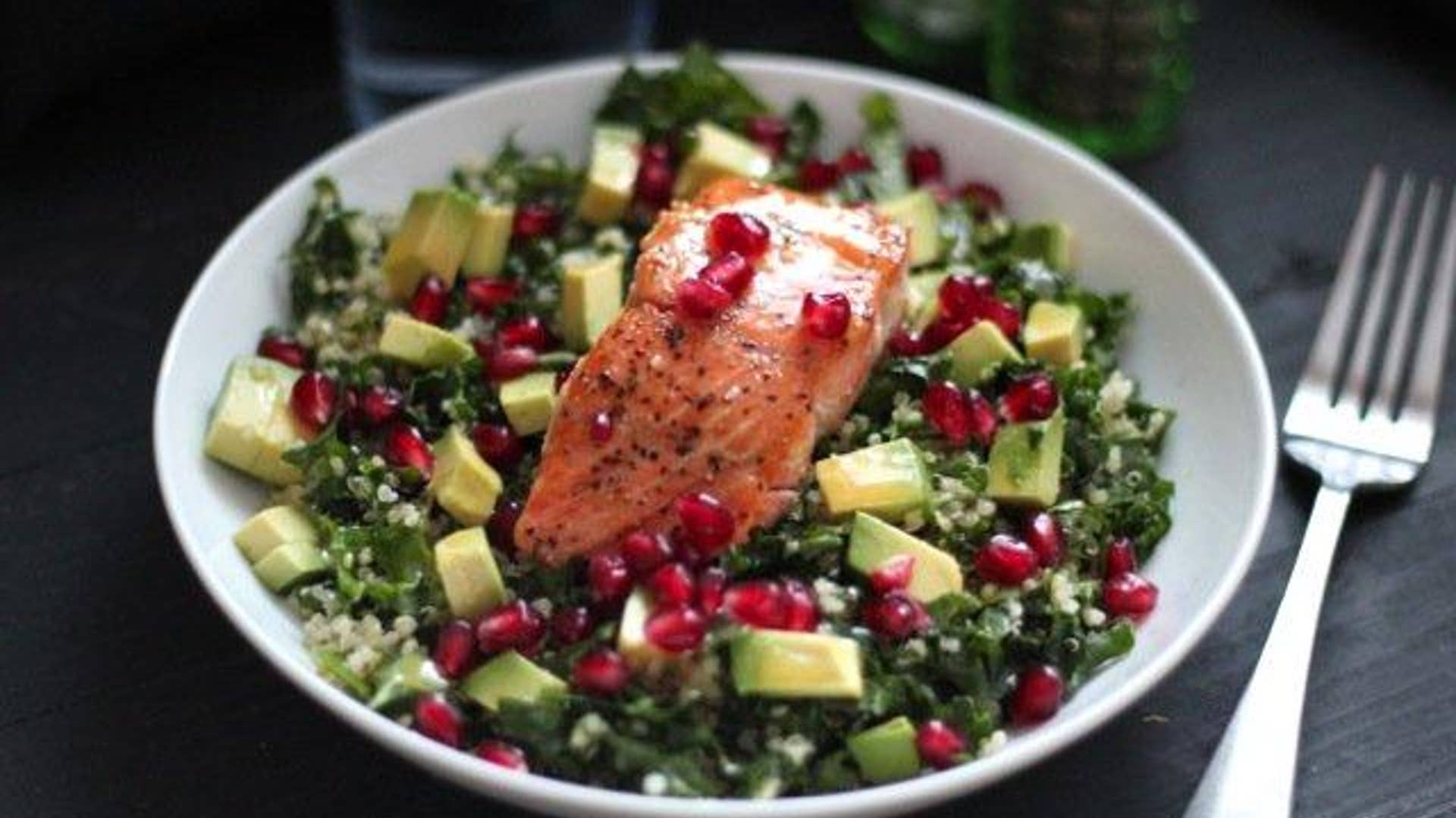 Superfood Salad with Pan-Seared Salmon