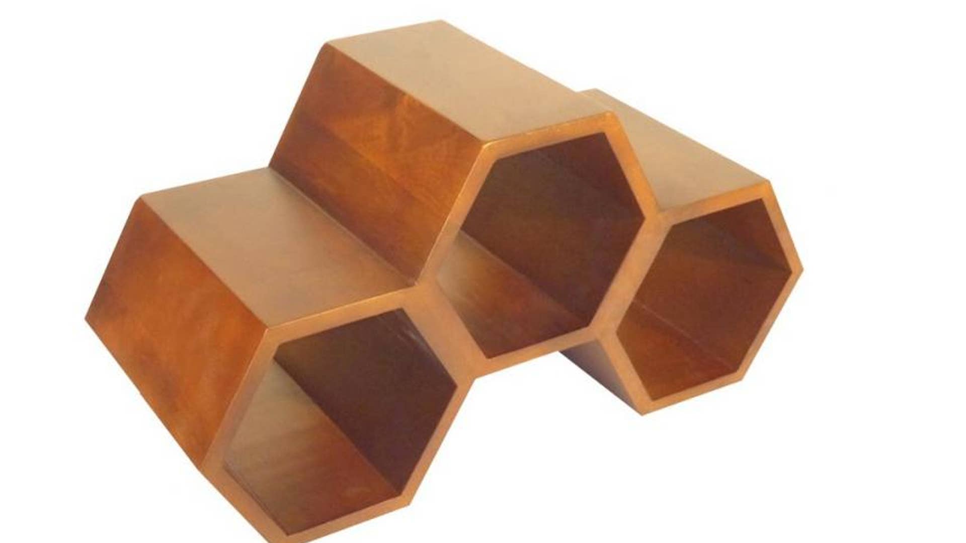 Honeycomb Wall-Mount Wine Rack