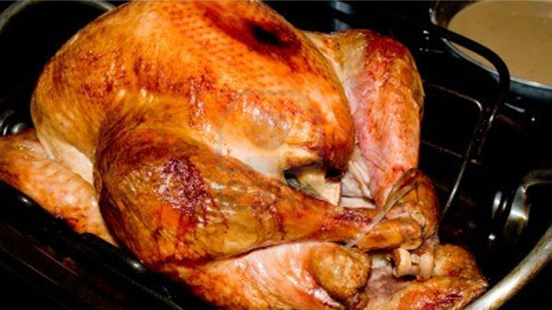 R is for roaster. The most traditional way to cook is a turkey is by roasting it. Here’s one that may help you get the job done.