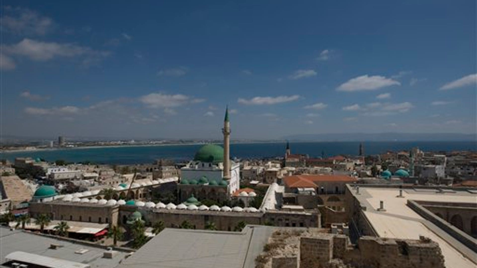 the old port city of Acre on the Mediterranean coast