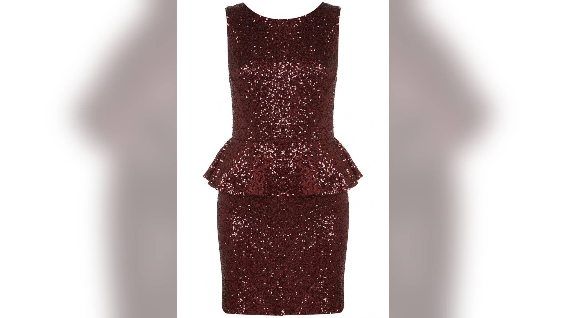 Sequin Peplum Dress