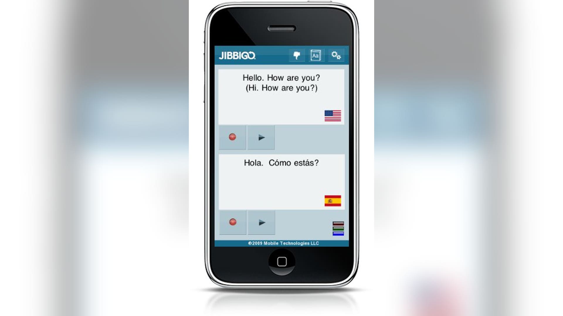 iPhone app translates what you say