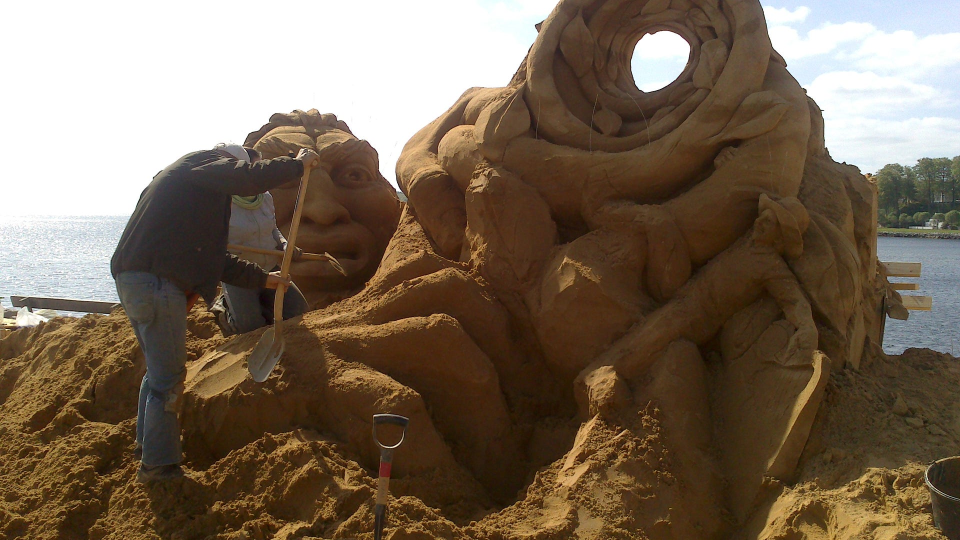 A sculpture comes together