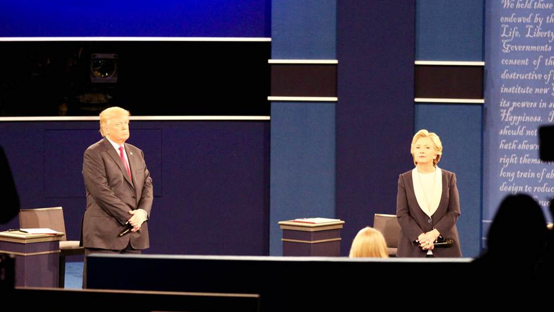 Donald Trump and Hillary Clinton ready for action.