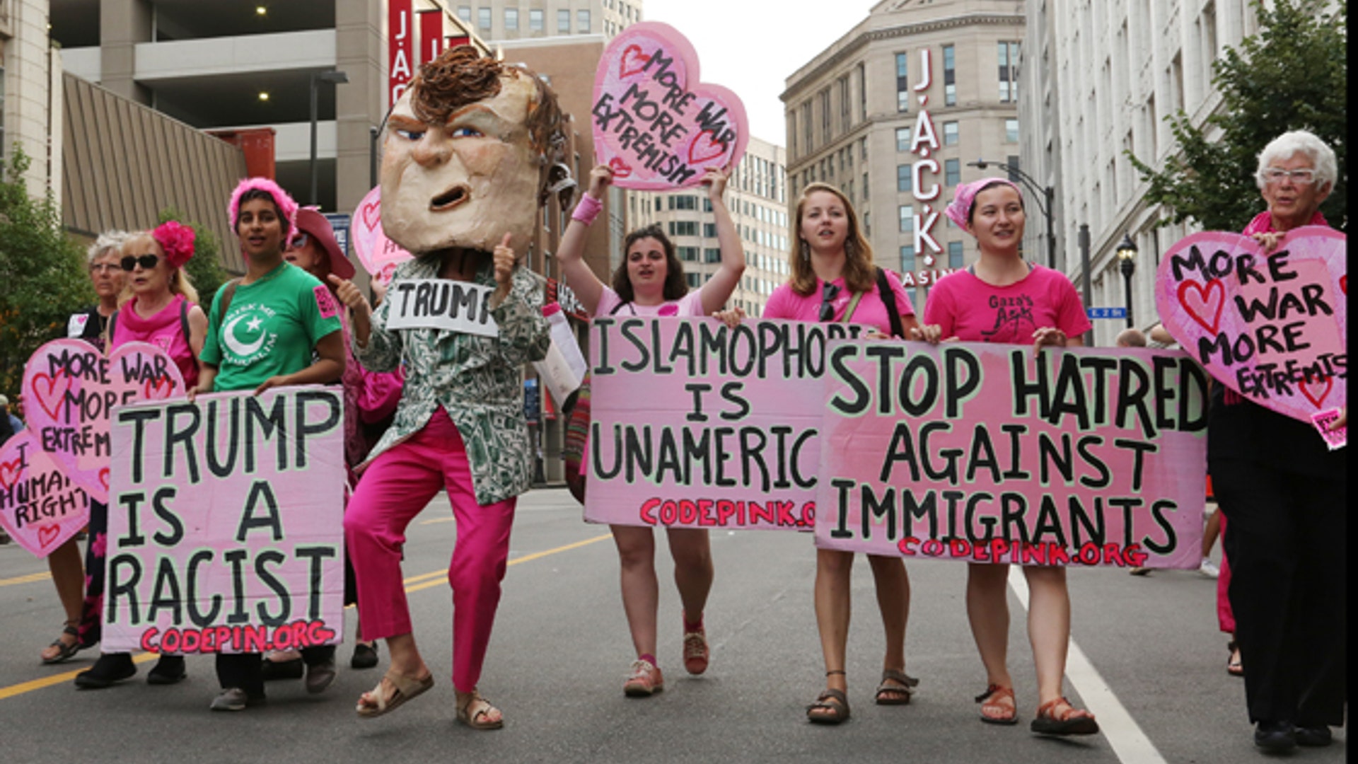 Anti-Trump protesters