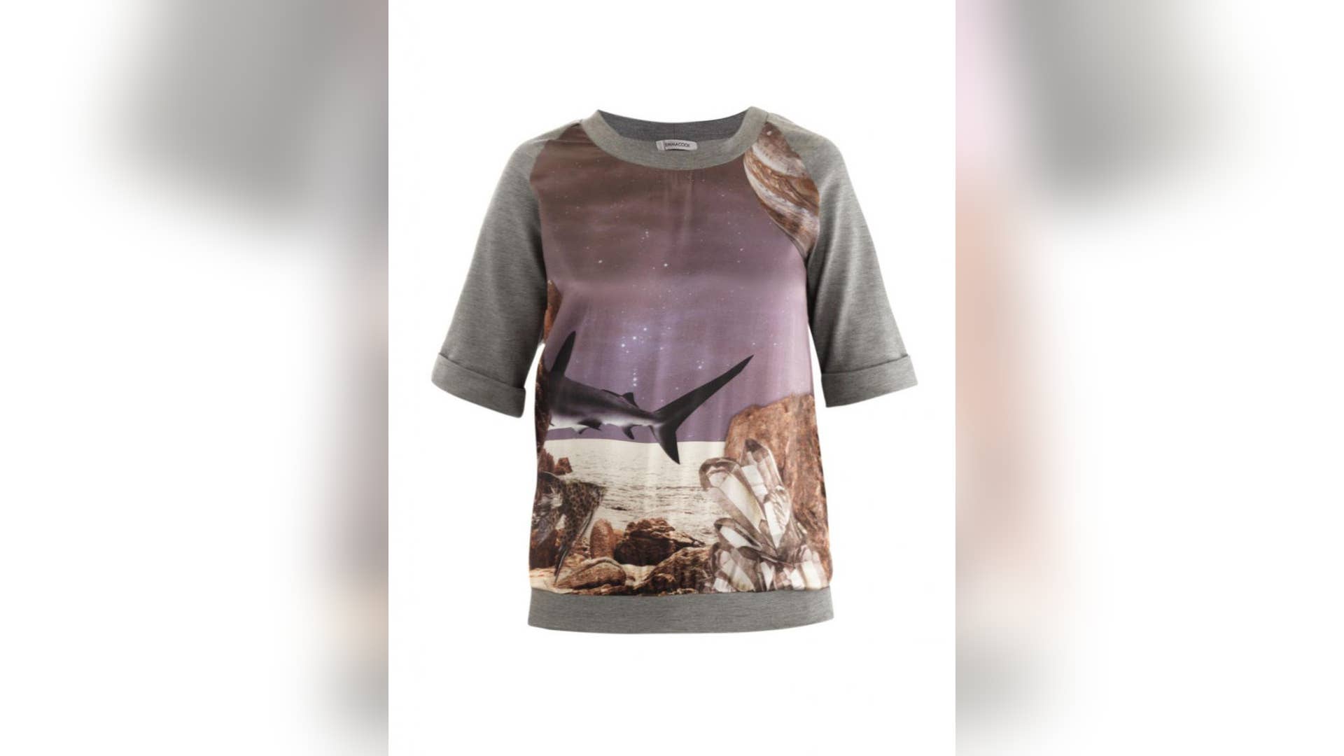 Emma Cook Shark-Print Sweat Top