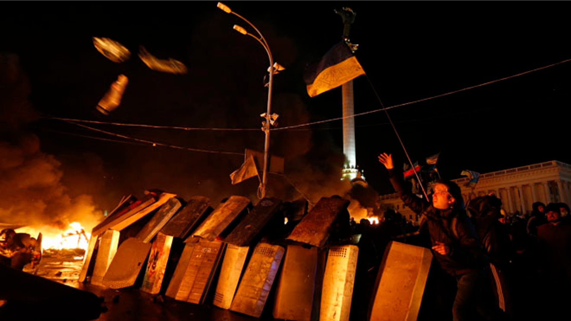 Police storm Ukraine protest camp