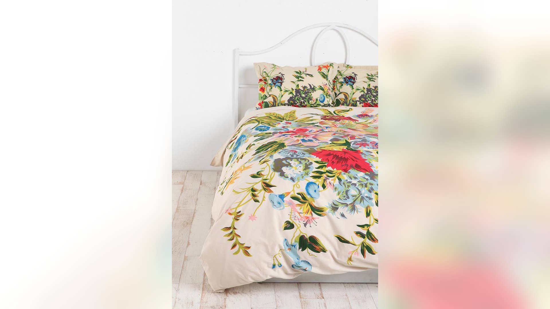 Romantic Floral Scarf Sham & Duvet Cover