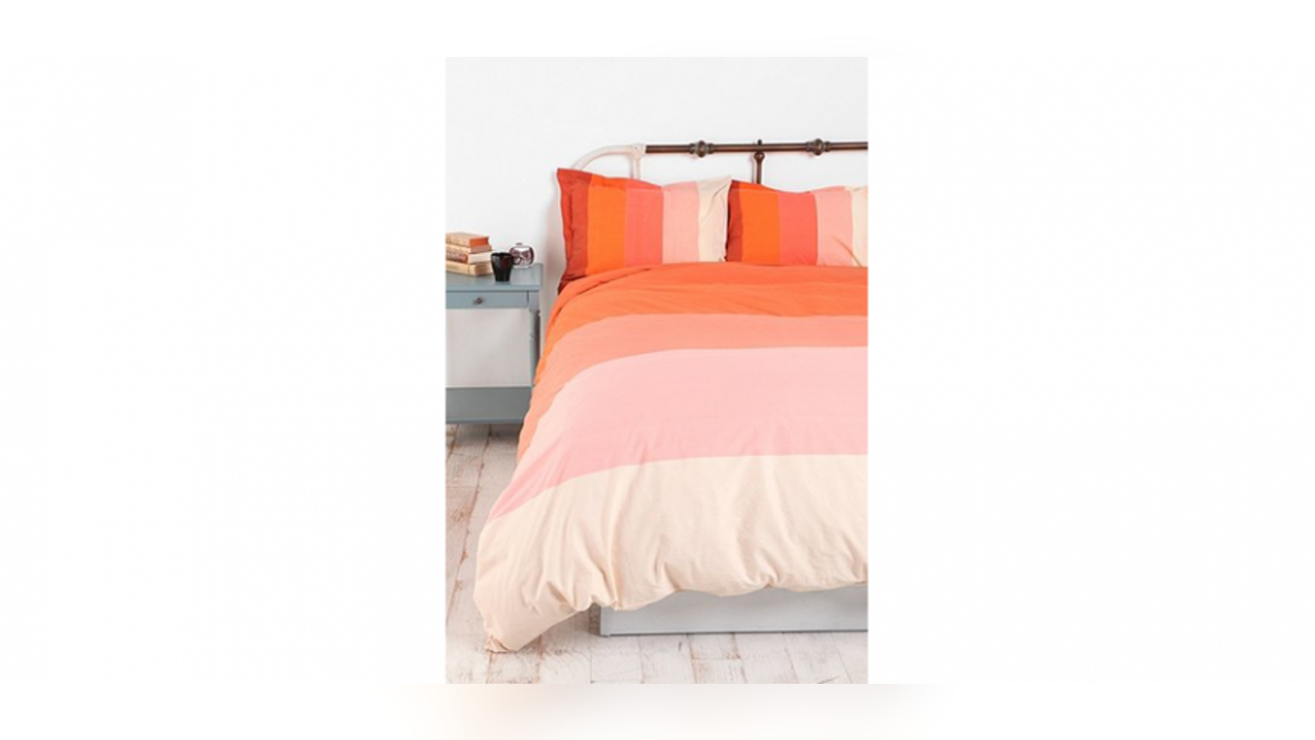 4. Tonal Stripe Duvet Cover and Pillow Sham