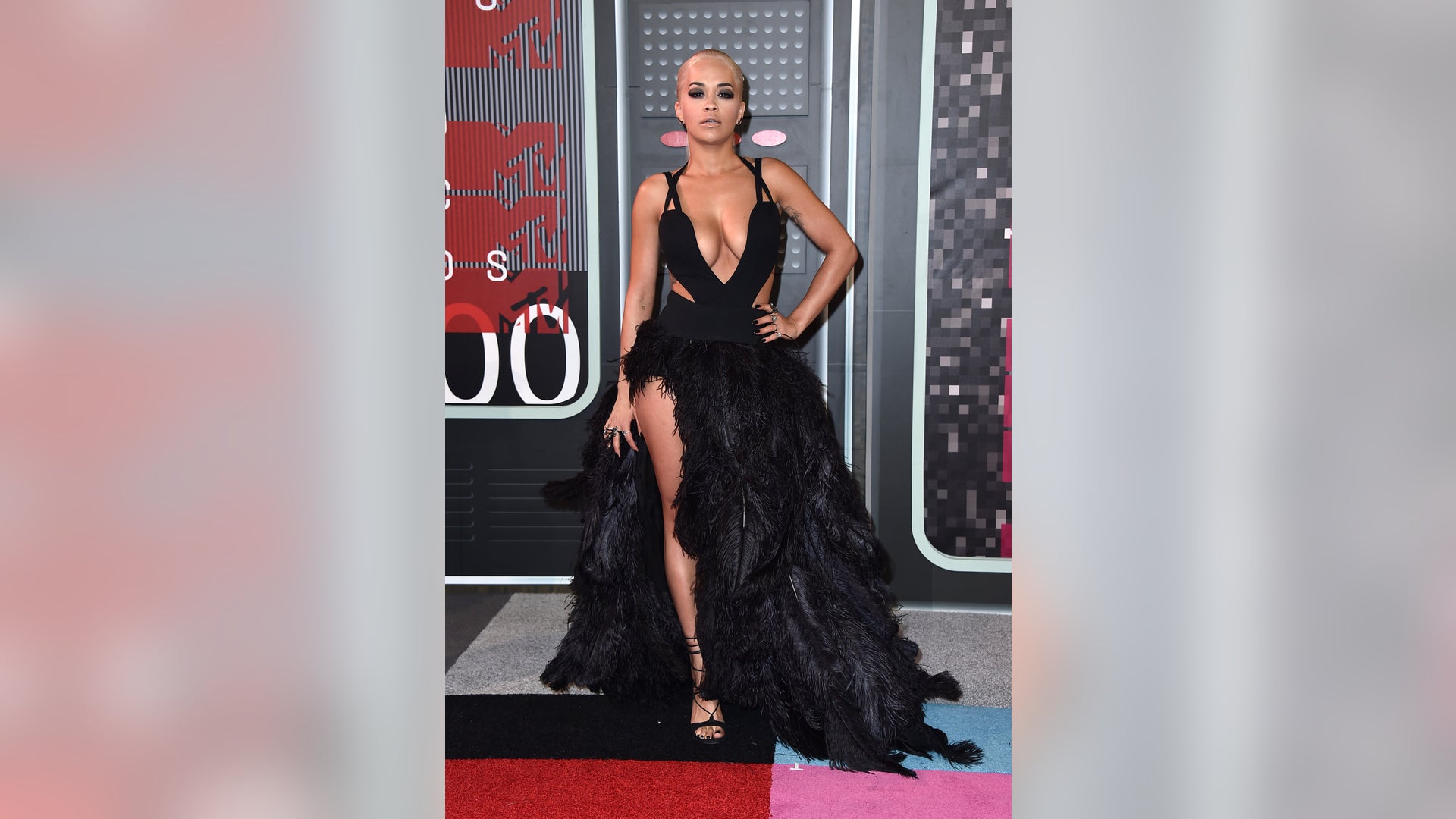 Revealing black dress 