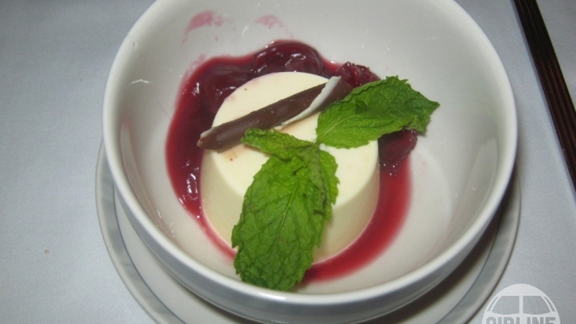 A dessert on Singapore Airlines