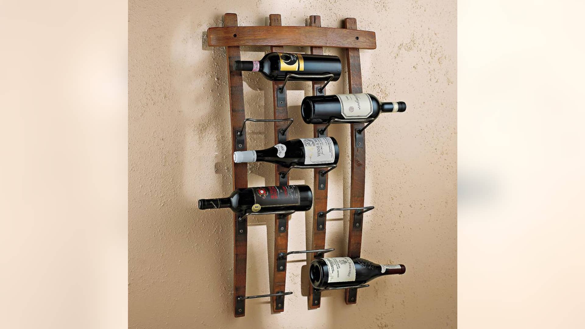 Barrel Stave Wall Rack