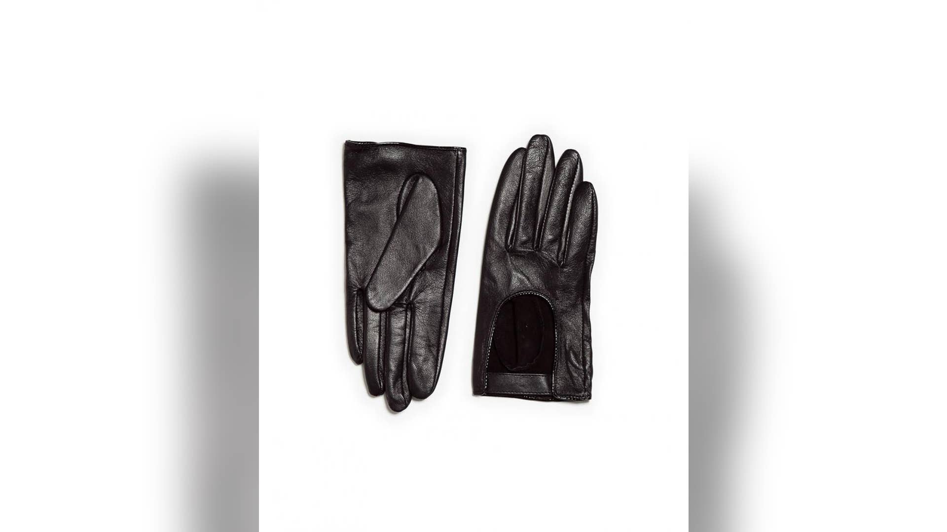 Cutout leather gloves