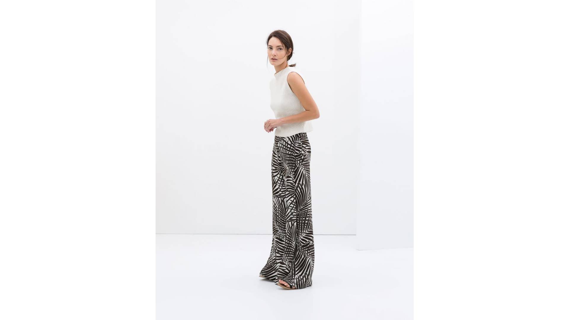 Palm Tree Pring Sarong Trousers