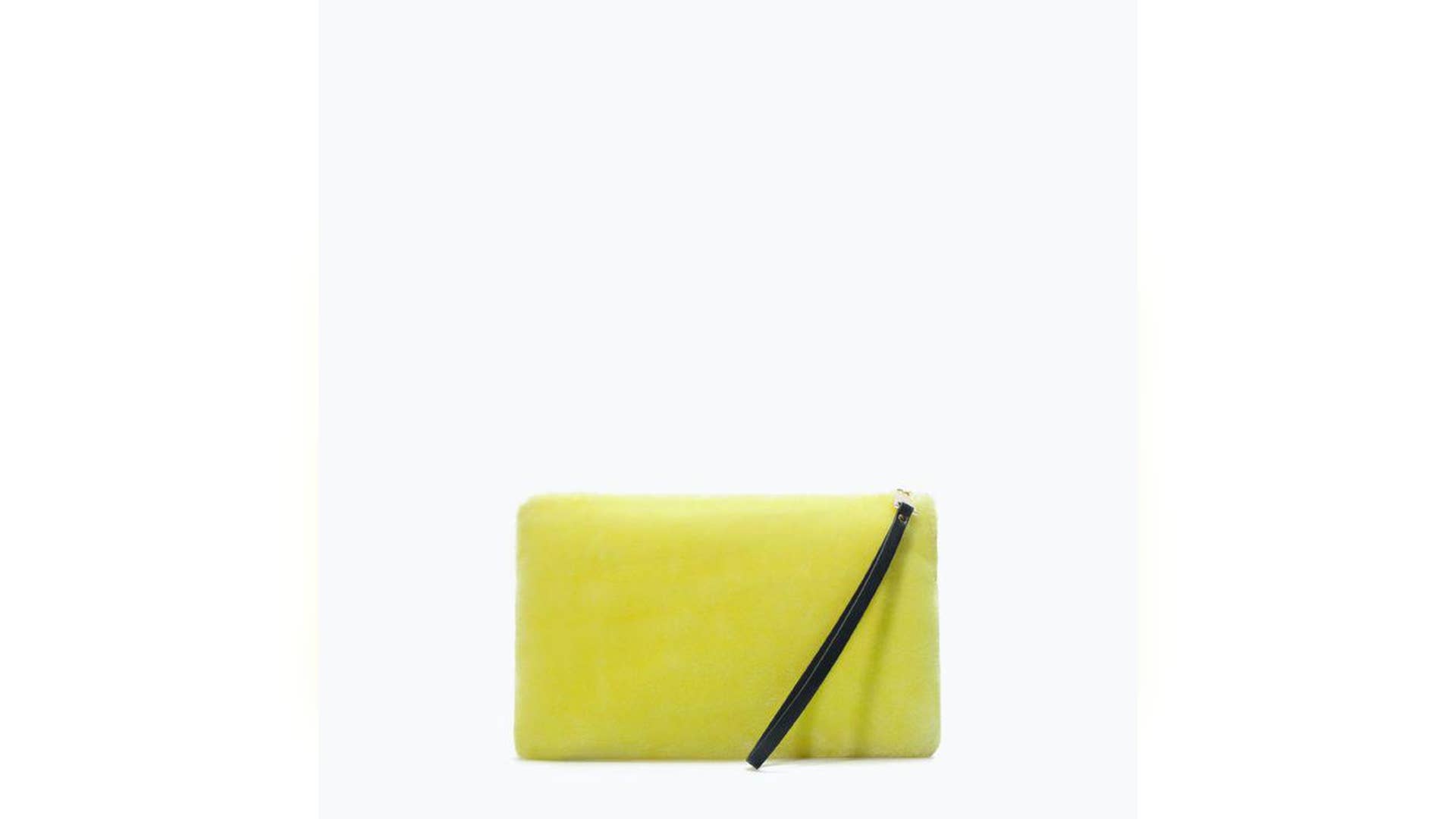 Zara Furry Clutch Bag