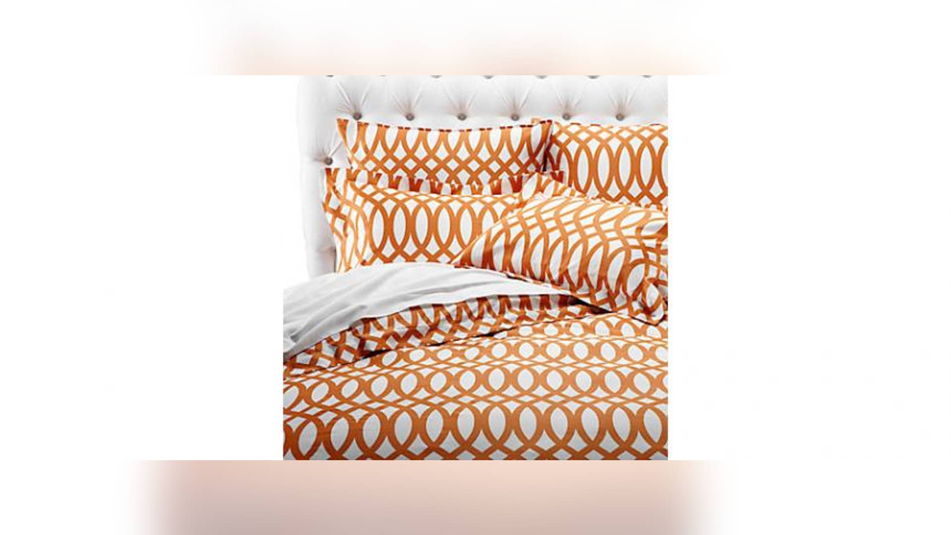 3. Geo Bedding, Sunset Orange