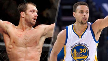 Luke Rockhold lets Steph Curry touch UFC gold