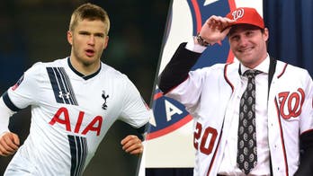 Eric Dier takes on Daniel Murphy in 'dizzy baseball'