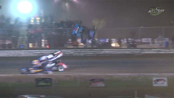Sprint car narrowly avoids crowds during violent flip in Florida