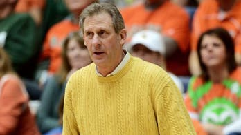 Wyoming's Larry Shyatt celebrates rivalry win by dancing on the state border