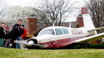 2 teens walk away from airplane after it crashes on Kansas golf course