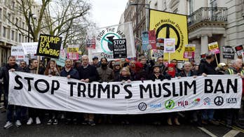 London protesters call for UK to withdraw Trump invitation