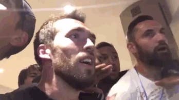 Watch Leicester City players flip out after winning the Premier League