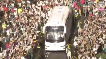 Watch Real Madrid's fans crowd the street as team bus arrives for Champions League semi