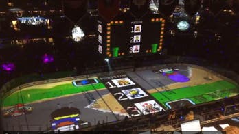Tampa Bay Lightning turn rink into a giant TV for a game of Mario Kart