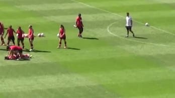 Watch the Canadian national team prank their coach with on-pitch fight