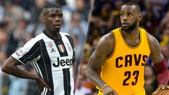 Paul Pogba played pickup hoops in a full LeBron James Cavs uniform