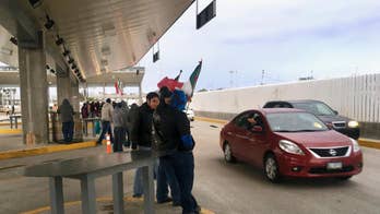 Protesters take control of Mexican border crossing with US