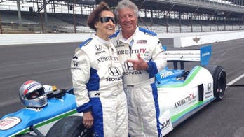 Mario Andretti takes 102-year-old for high speed ride at Indianapolis Speedway