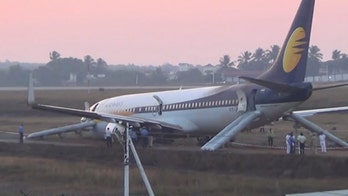 At least 12 injured after Indian jetliner veers off runway before takeoff