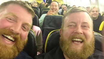 Bearded man finds doppelganger on Ryanair flight