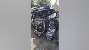 Mom's shocking image shows child seats that survived huge car crash, saving kids