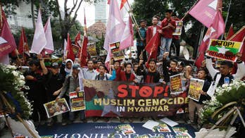 Indonesians protest at Myanmar embassy over Rohingya cause