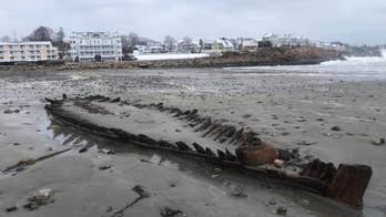 Nor'easter uncovers wreck of Revolutionary War-era ship on Maine beach