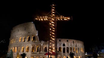 Pope Francis presides over Good Friday Colosseum procession