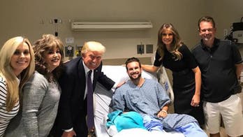 Vegas survivor: Shot in leg or not, I'm standing for my president