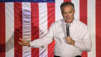 The Latest:  Catholic leader in Kansas criticizes Kaine